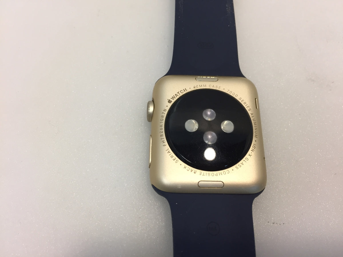 Apple Watch Series 2 42mm Gold Aluminum Case Midnight Blue