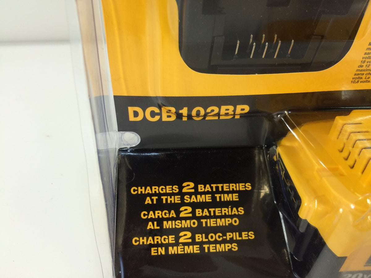 DEWALT DCB102BP 20 Volt Max Lithium Ion Battery Pack and Charger