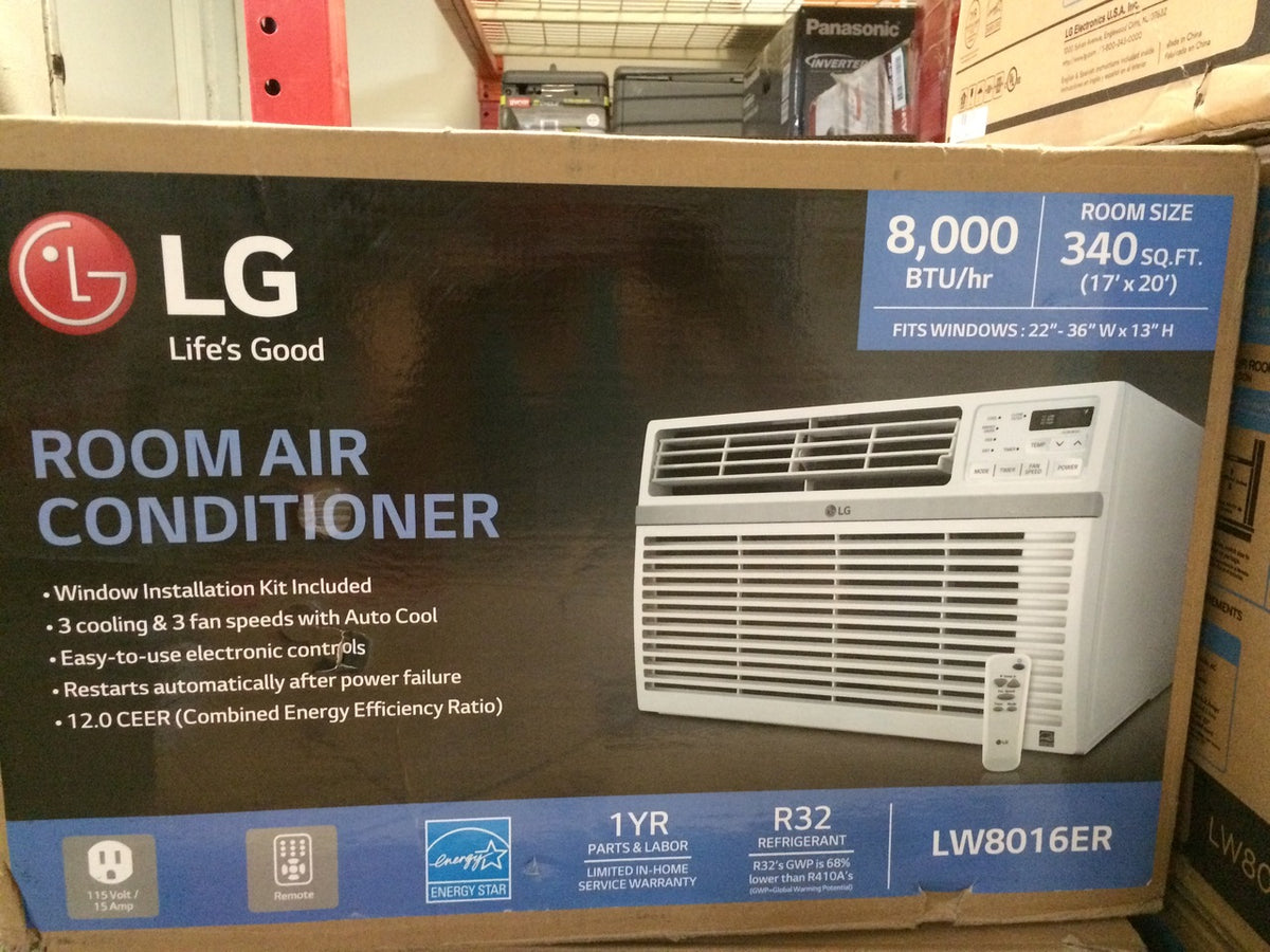 Lg Lw8016er 8000 Btu 115 Volt Window Air Conditioner With Remote Nt Electronics Llc 8204