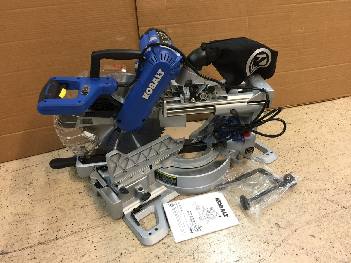 Kobalt 12 compact sliding dual bevel shop miter saw