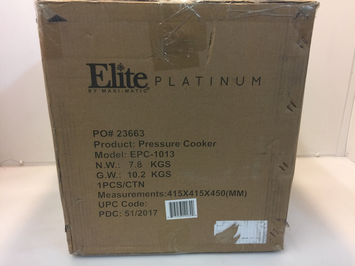Elite Platinum 10 Qt. Electric Pressure Cooker
