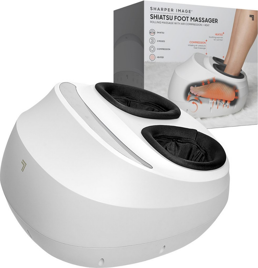 Sharper Image - Shiatsu Foot Massager - White (1013247)