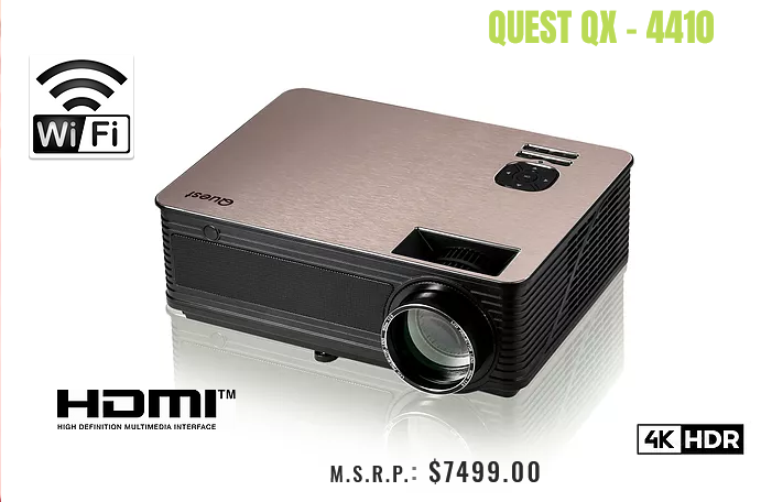 Quest QX Series QX4410 4K Laser Technology Android Smart Projector