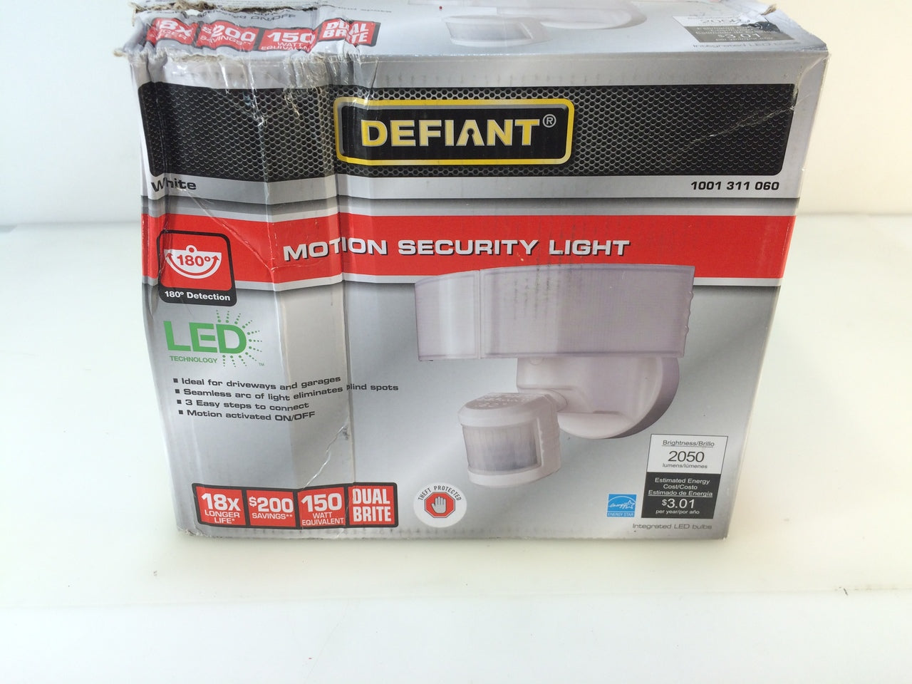 Defiant 180 Degree DFI 5983 WH White LED Motion Outdoor Security