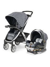 Load image into Gallery viewer, Chicco Bravo Trio Travel System 3-in-1 Car Seat Stroller Grey/Black, Indigo
