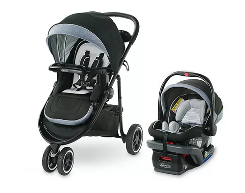 Graco Modes 3 Lite Platinum Travel System With SnugRide Infant Car Seat, Black