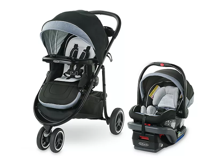 Graco Modes 3 Lite Platinum Travel System With SnugRide Infant Car Seat, Black