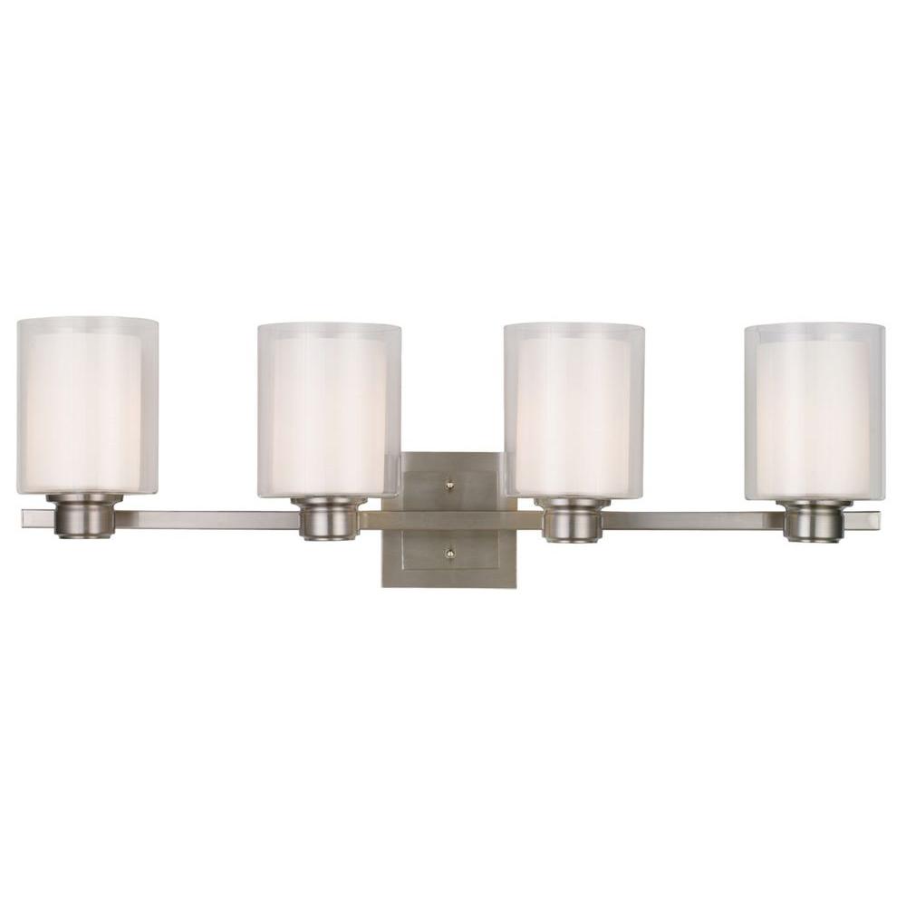 Design House 556167 Oslo 4-Light Brushed Nickel Vanity Light