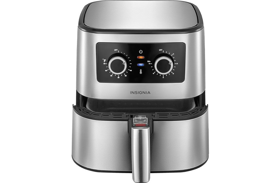 Insignia™ - NS-AF5MSS2 5 Qt. Analog Air Fryer - Stainless Steel - Upscaled