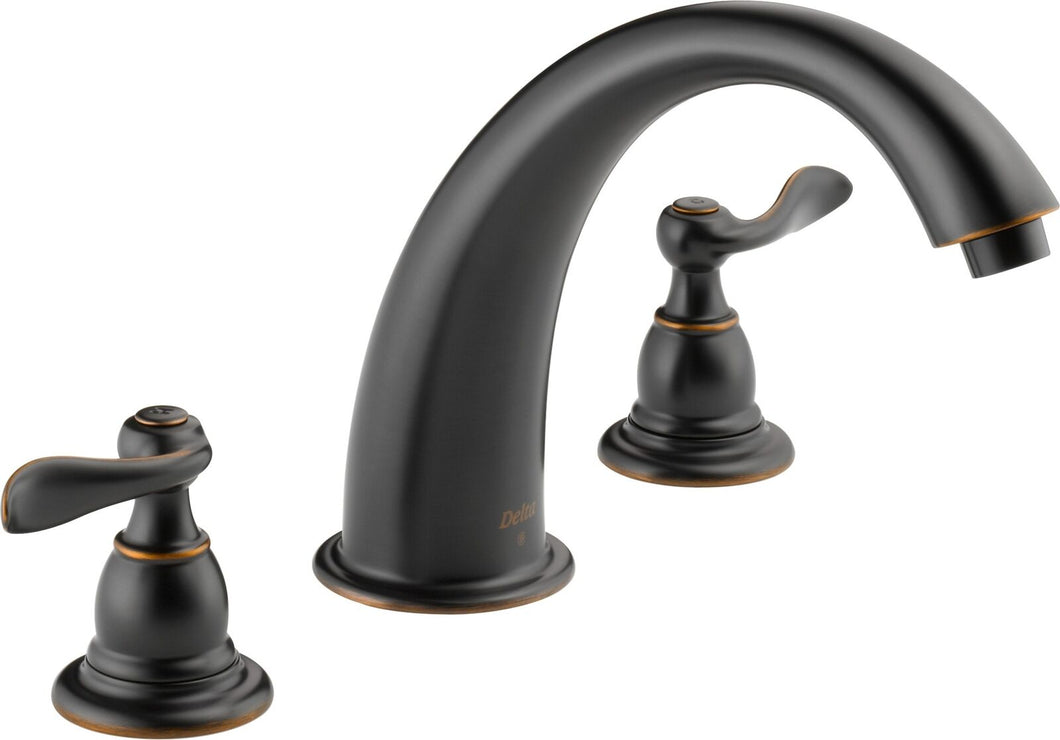 Delta Faucets BT2796-OB Windemere 2-Handle Widespread Roman Tub Faucet - Black