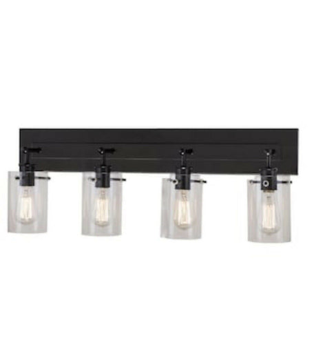 Hampton Bay Regan 29.13 in. 4-Light Espresso Bronze Bath Vanity Light DS19069