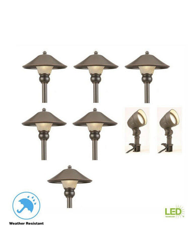 (8-PACK) Hampton Bay Low-Voltage Bronze LED Landscape Path Light Kit IWV6628L