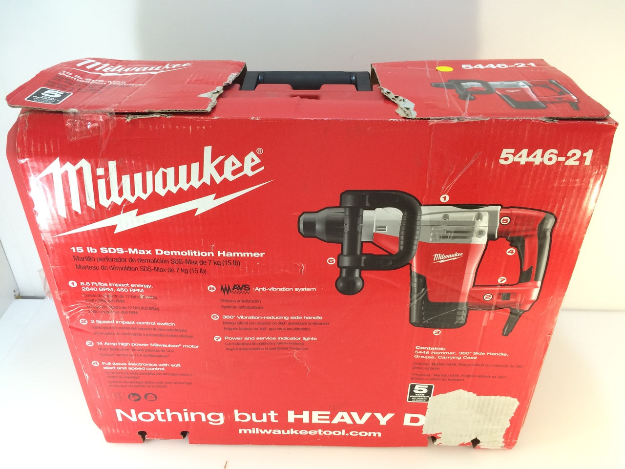 Milwaukee 5446-21 1-3/4" SDS Max Demolition Hammer – NT Electronics LLC