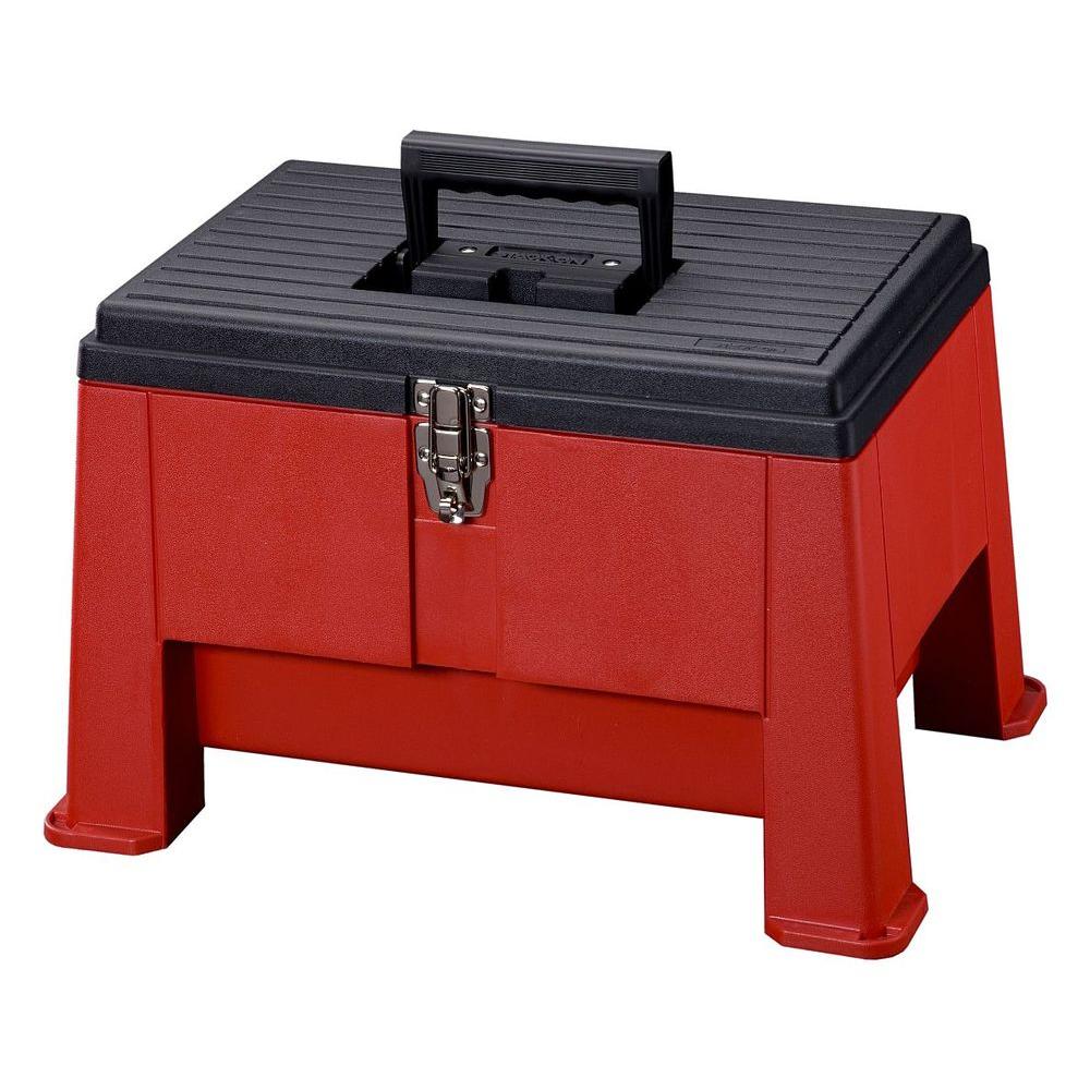 Stack‑On SSR‑20 Step N Store Stool Black Red