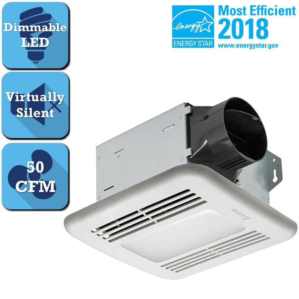 Delta Breez ITG50LED Integrity 50 CFM Ceiling Bathroom Exhaust Fan LED Light