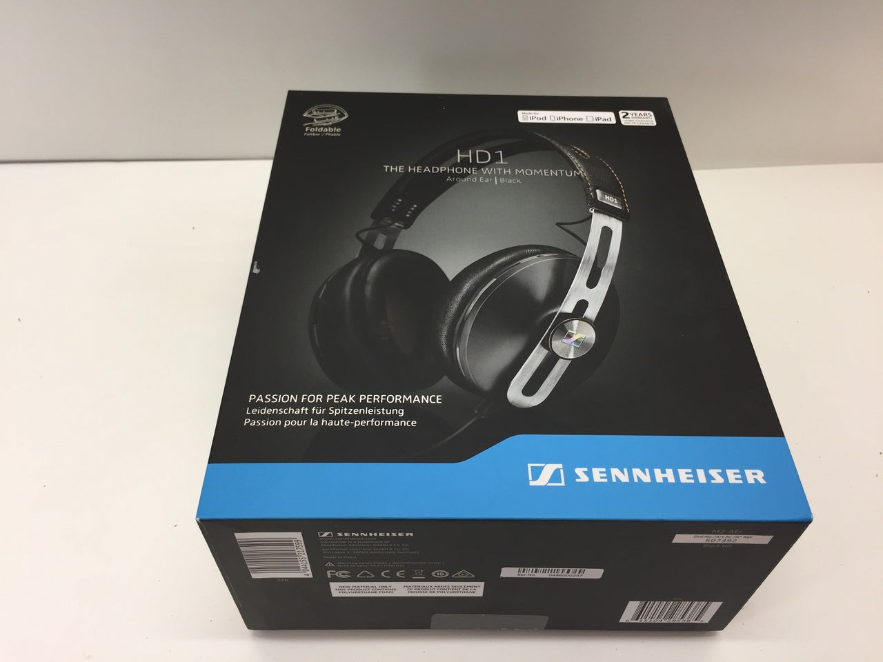 Sennheiser HD1 Wireless Bluetooth Headphones M2 AEBT Black 507390