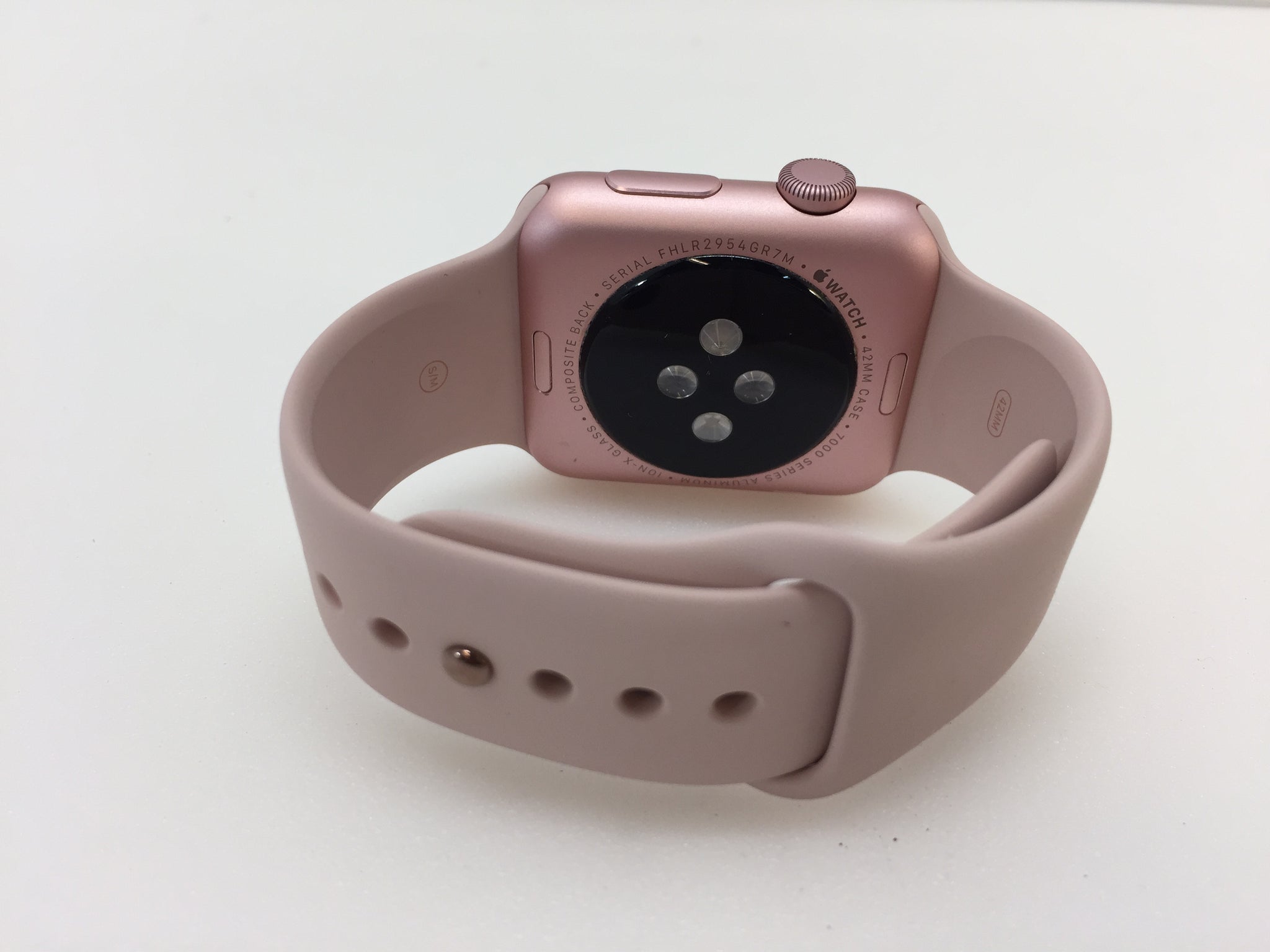 Apple Watch Series 1 MJ3N2LL A 42mm Gold Aluminum Case Pink Sport Band NT Electronics LLC