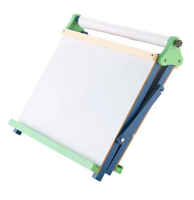 Hearthsong 20L x 19H Kids' 3-in-1 Folding Tabletop Easel with Chalkboard,  Whiteboard, Paper Roll, Markers and Chalk