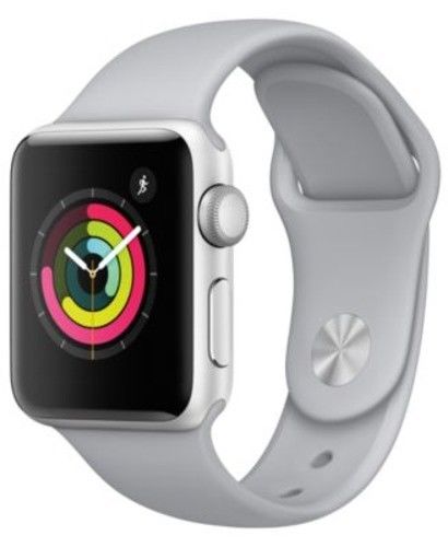 Apple Watch Series 3 38mm Silver Aluminium Case Fog Sport Band GPS M NT Electronics LLC