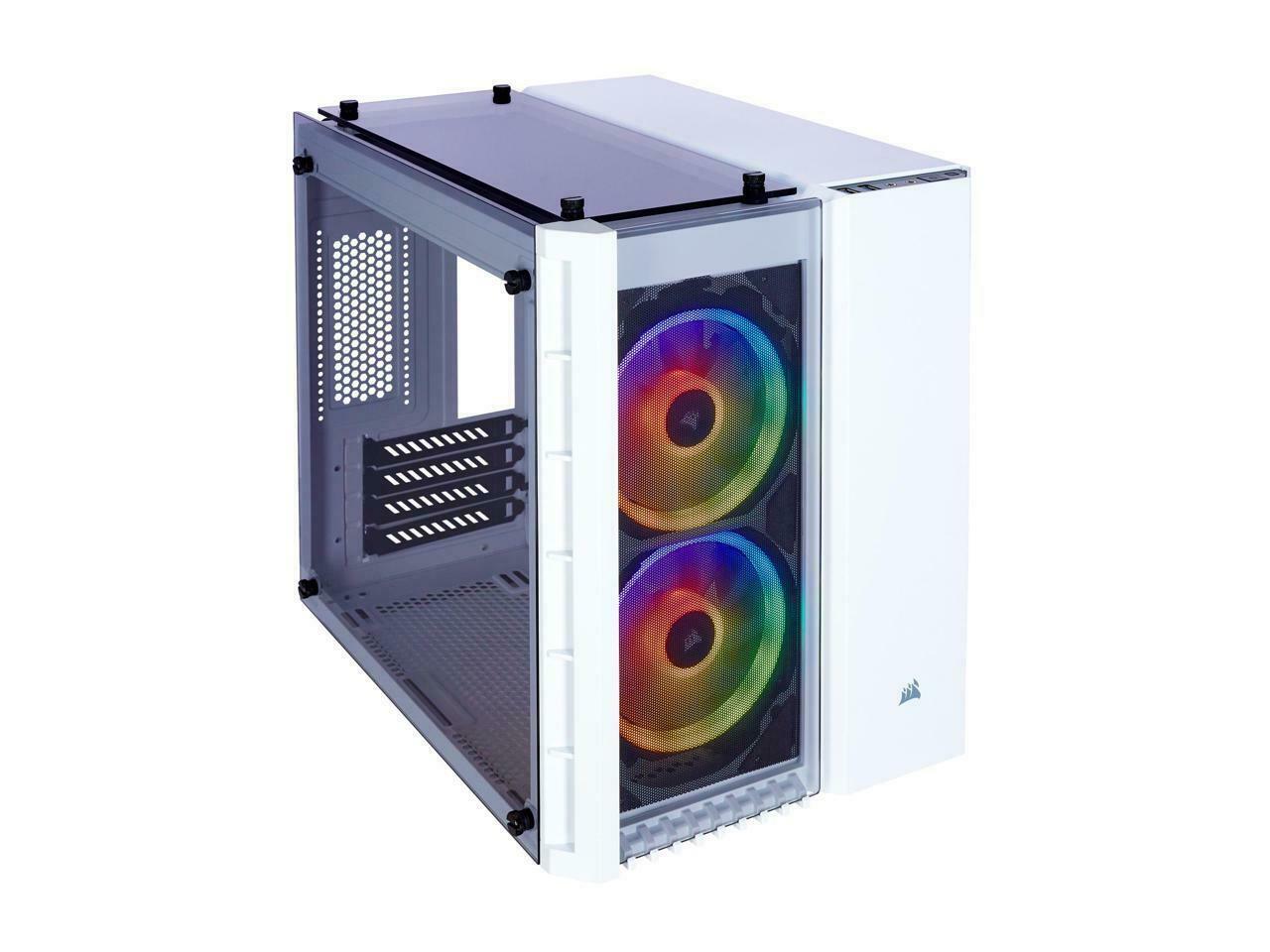 Corsair Crystal 280X RGB Micro-ATX Case Tempered Glass White CC-9011137-WW