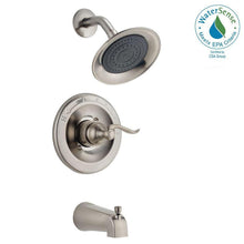 Load image into Gallery viewer, Delta 144996-BN Windemere 1-Handle 1-Spray Tub &amp; Shower Faucet, Brushed Nickel
