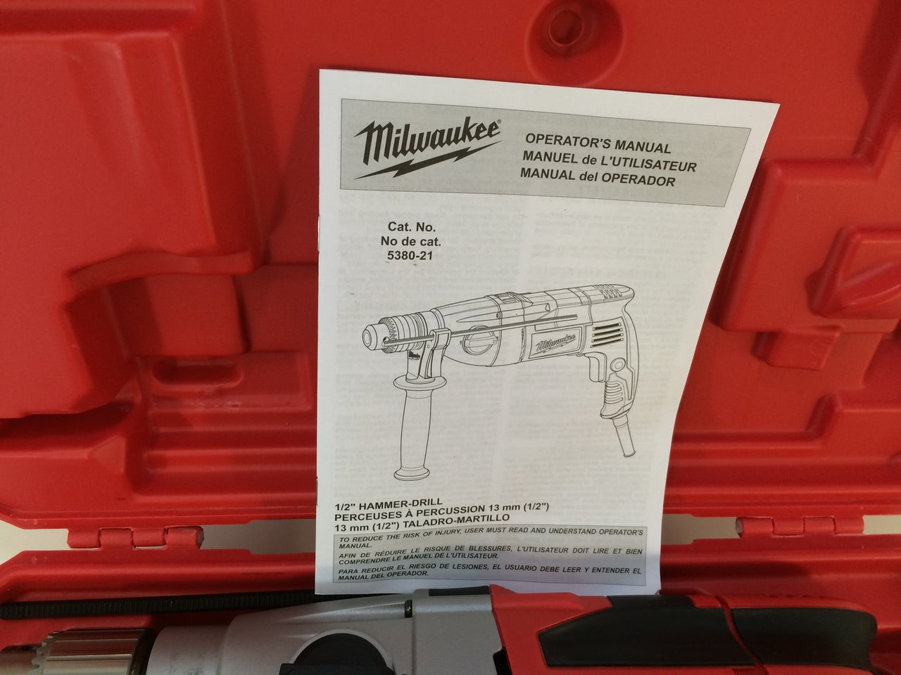 Milwaukee 5380 21 1 2 in. Heavy Duty Hammer Drill NT Electronics LLC