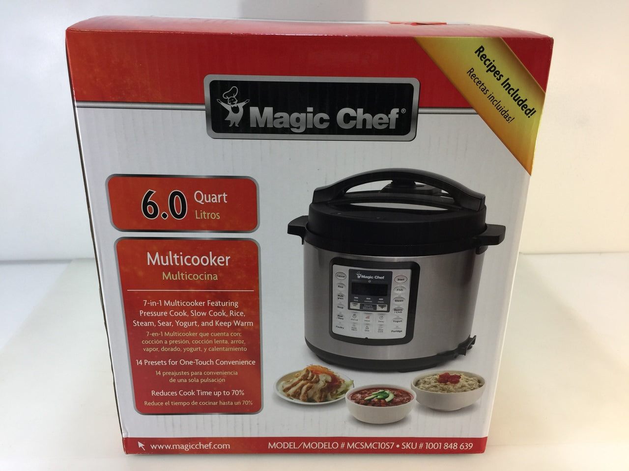 Magic Chef MCSMC10S7 6 Qt. All in One Multi Cooker NT Electronics LLC