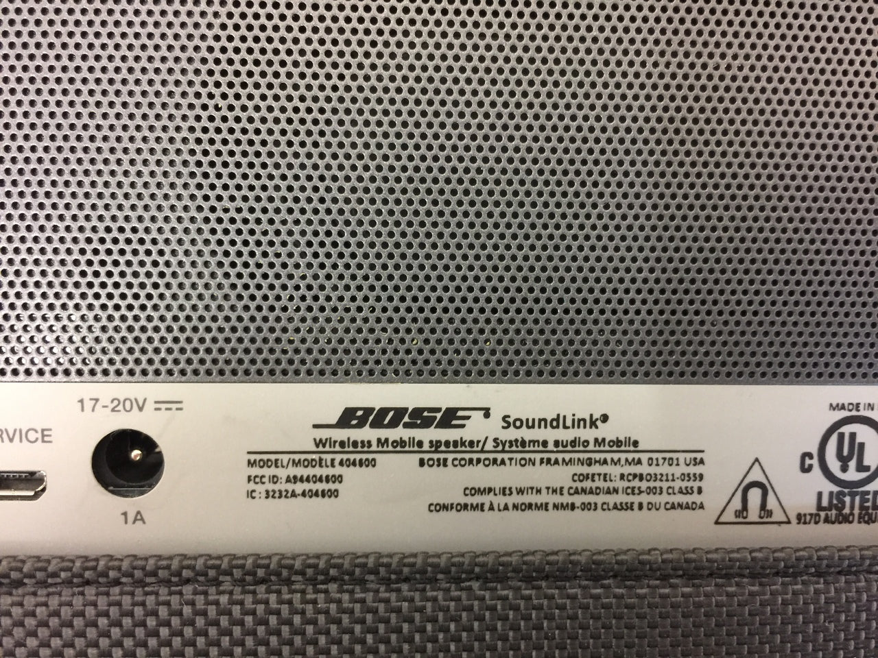 Bose SoundLink Wireless Bluetooth Nylon Mobile Speaker 404600 – NT