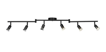 Globe Electric Payton 3.9 ft. 6-Light Black Track Lighting Kit 59693