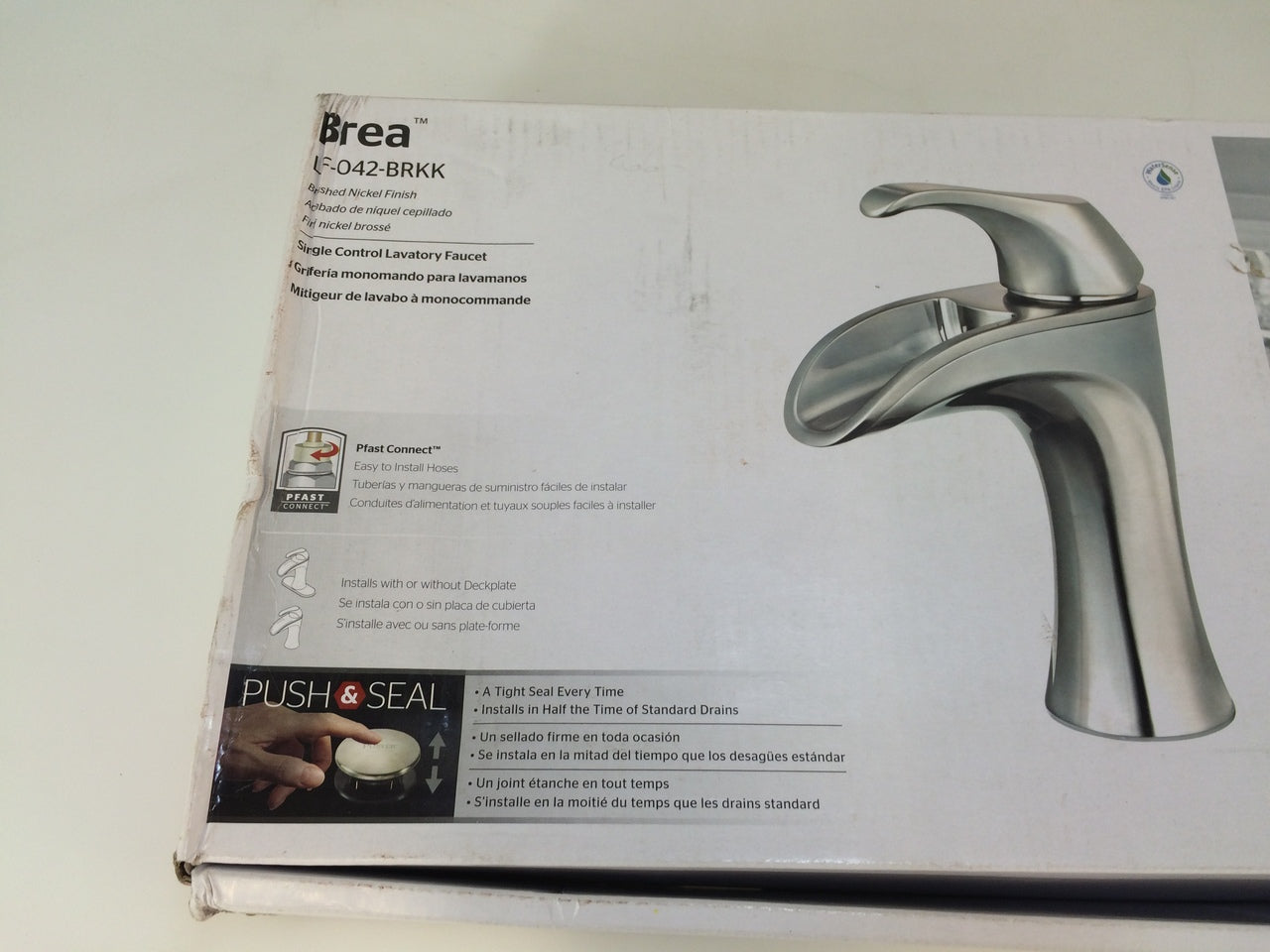 Pfister Brea sale 4 in. Centerset Single-Handle Bathroom Faucet in Brushed Nickel