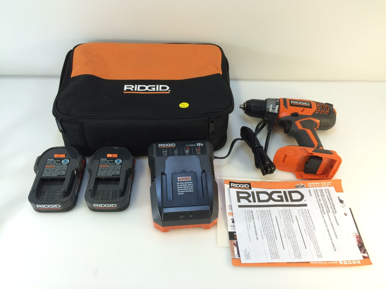 RIDGID R860052K 18 Volt Lithium Ion 1 2 in. Cordless Compact Drill Dri NT Electronics LLC