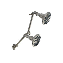 Load image into Gallery viewer, Pegasus S1115402BNV 4&quot; Dual Sunflower Shower Head w Arm &amp; Flange, Brush Nickel
