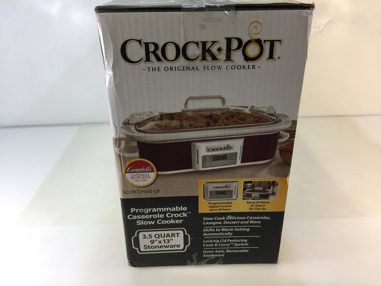 CrockPot 3.5 Quart Programmable Casserole Crock Slow Cooker