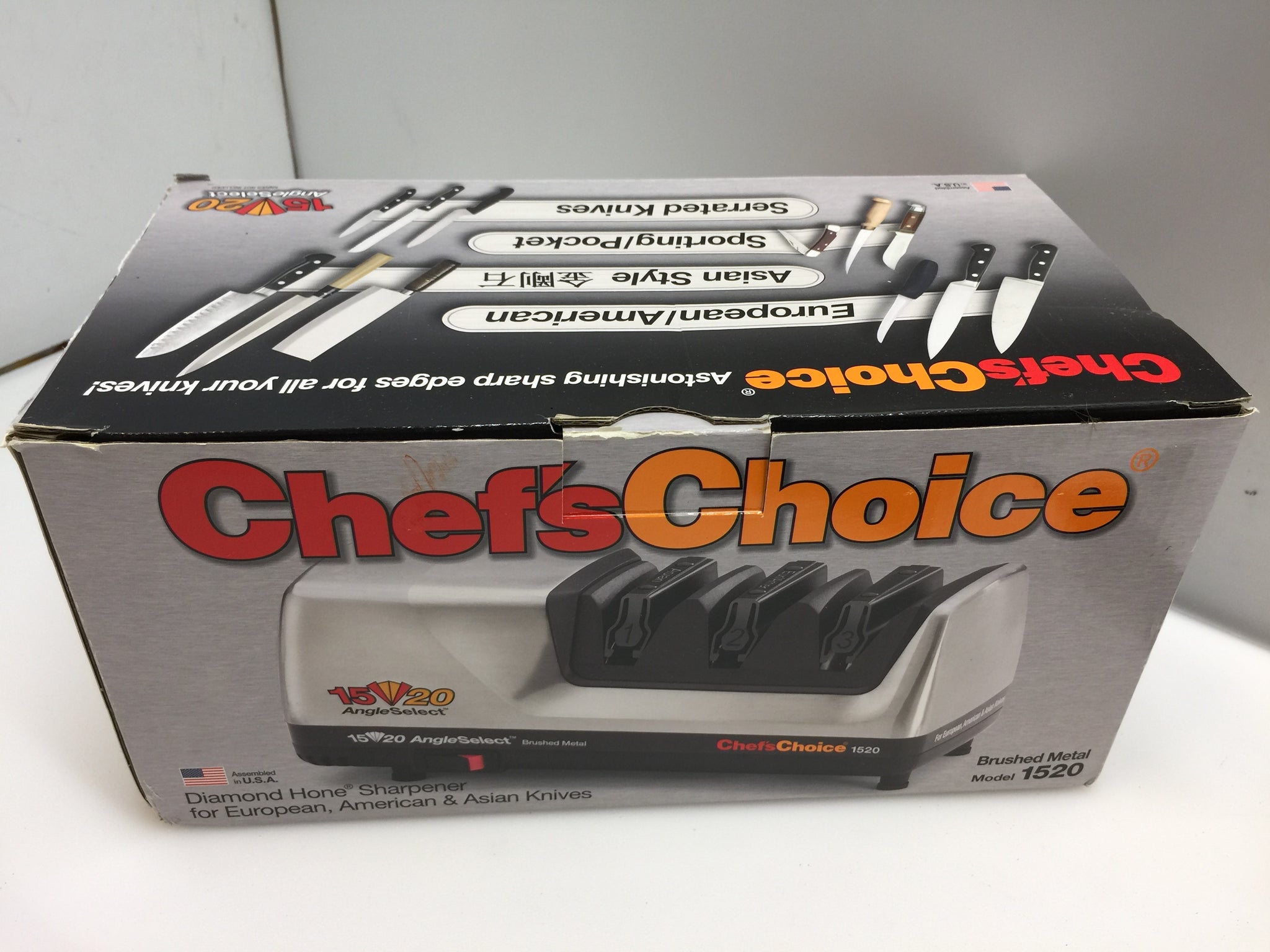 Chef’s Choice 1520 AngleSelect Diamond Hone Electric Knife Sharpener - Black