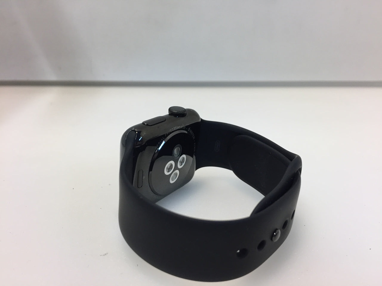 Apple Watch 42mm Space Black Stainless Steel Case Black Sport Band