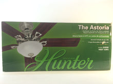 Load image into Gallery viewer, Hunter 53058 Astoria 52&quot; Indoor Brushed Nickel Ceiling Fan with Light Kit
