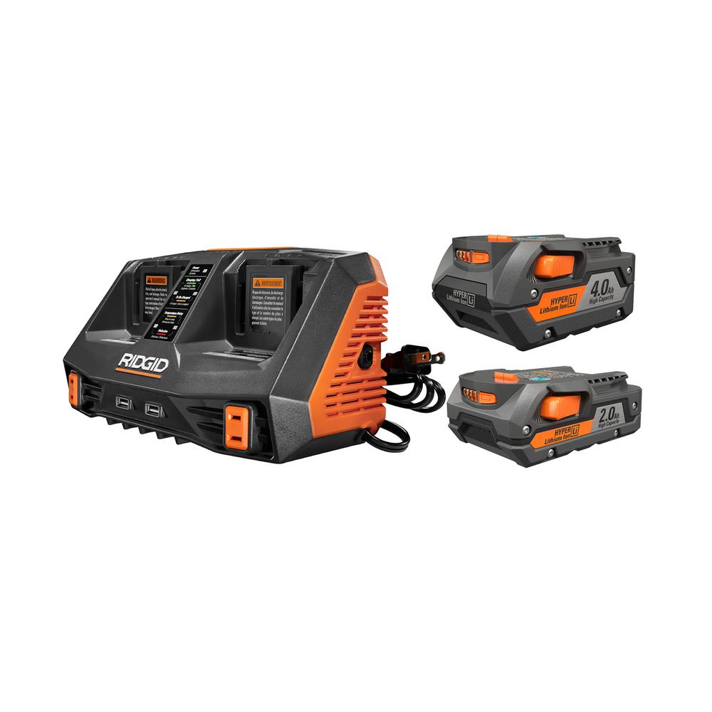 Ridgid 18v dual online battery charger