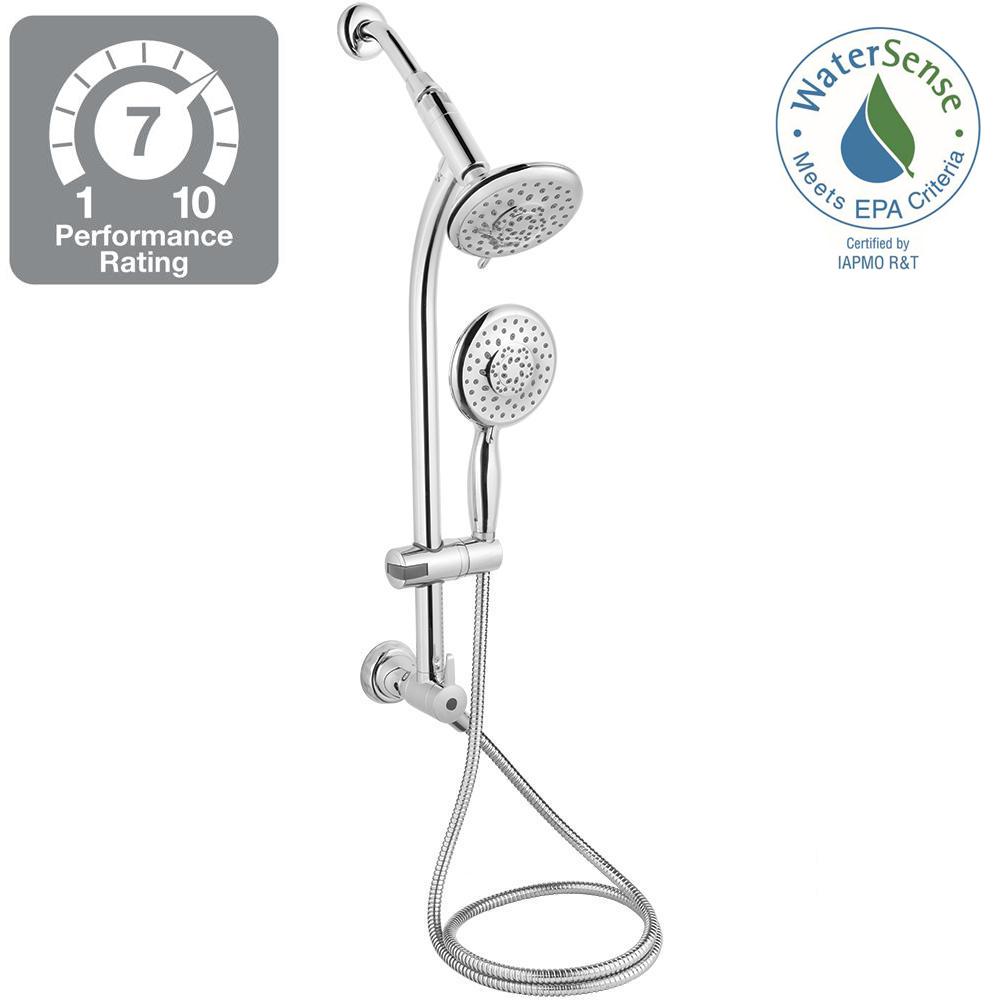 Glacier Bay 8473100GW 5-Spray Wall Bar Shower Kit in Chrome